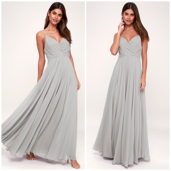 light grey maxi dresses